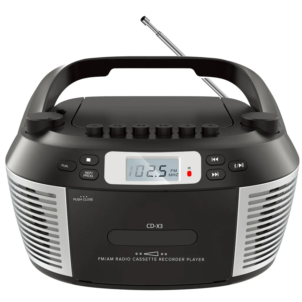 Radio Lecteur CD Noir Idéal pour Étudiants et Seniors avec Bluetooth