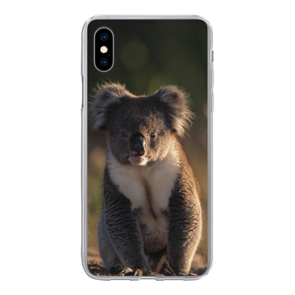 MuchoWow Handyhülle Schutzhülle Hülle für iPhone Xs Koala - Sonne - Tier - Kinder - Jungen - Mädchen Silikon Softcase Handy Hülle - Handyta...