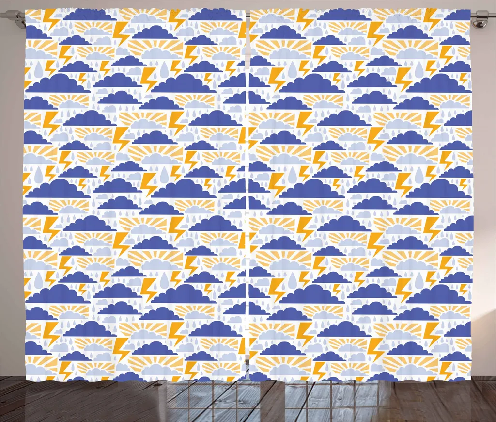 ABAKUHAUS Tenda Rustica 280x245 cm - Emozione Pioggia e Tuoni per Camera