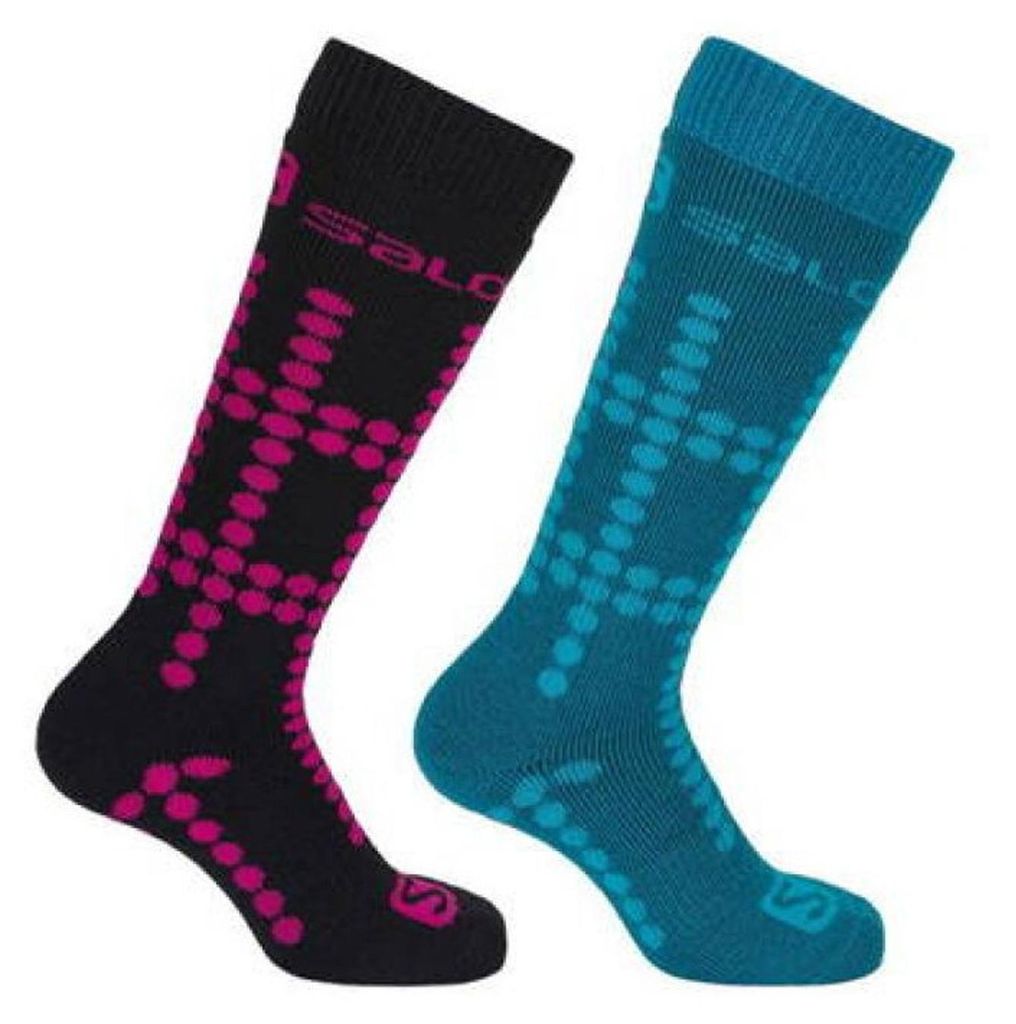 Salomon - Skisocken für Kinder (2er-Pack) PP12802 (27 EU - 30,5 EU) (Schwarz/Petrol)