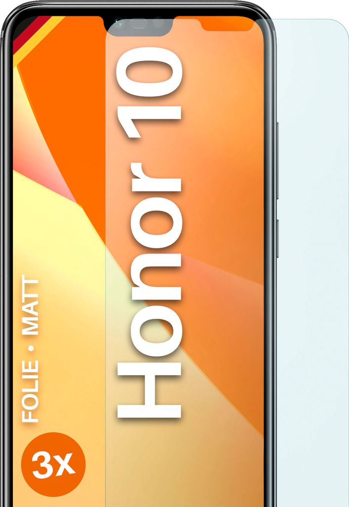 moex 3x Schutzfolie kompatibel mit Huawei Honor 10 - Displayschutzfolie Anti Reflex Folie, Matt