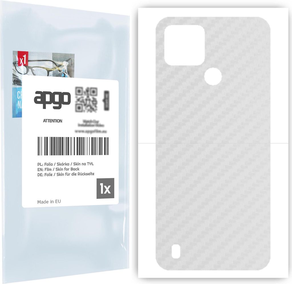 apgo Rückseite Schutzfolie für Realme C21Y -  Hinten Produktbild 