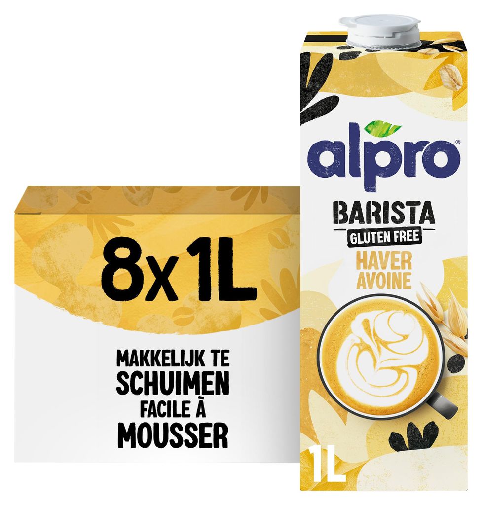 Alpro - Alpro Barista glutenvrije havermelk, 1 l, pak van 8 Produktbild 