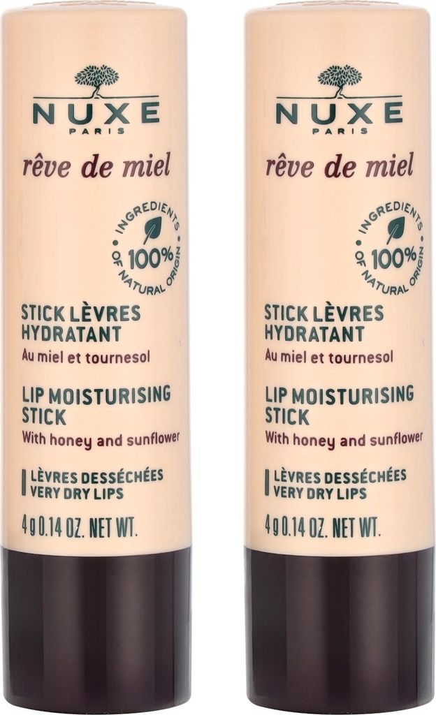 2x4gr Nuxe Reve De Miel Lip Moisturizing Stick Duo Set