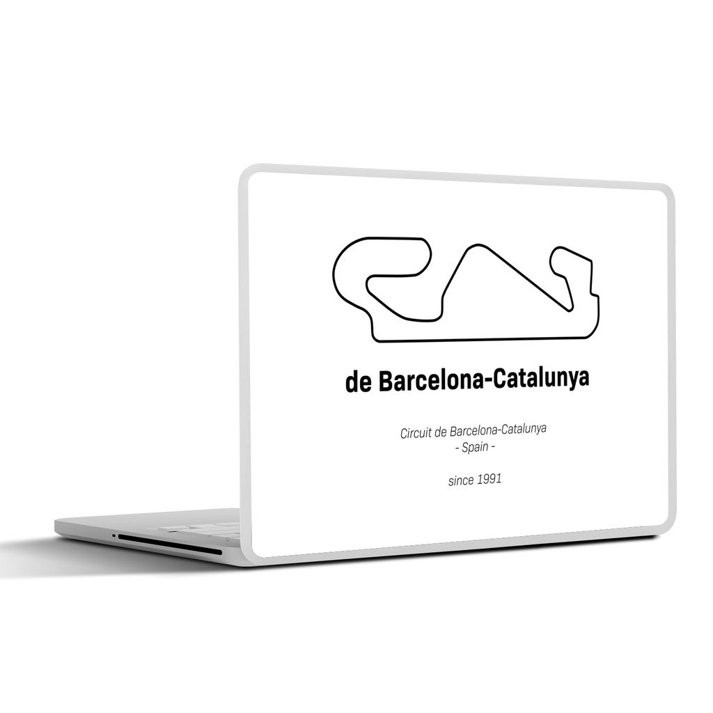 MuchoWow Laptop Aufkleber Sticker Cover Formel 1 - Rennstrecke - Barcelona 32.5x23.5 cm - Sticker für Laptop - Selbstklebend