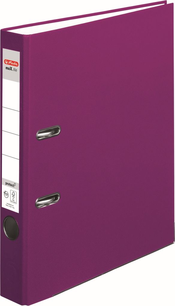 Ordner Kunststoff maX.file protect A4 5cm brombeer Packung mit 25 Stück