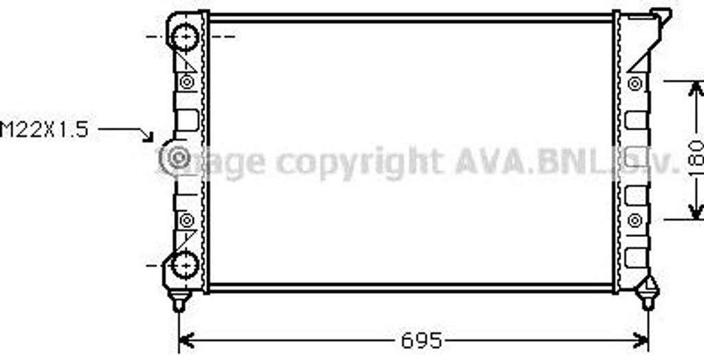 AVA VN2078 Motorkühler OE 353121253N kompatibel mit Passat 35I
