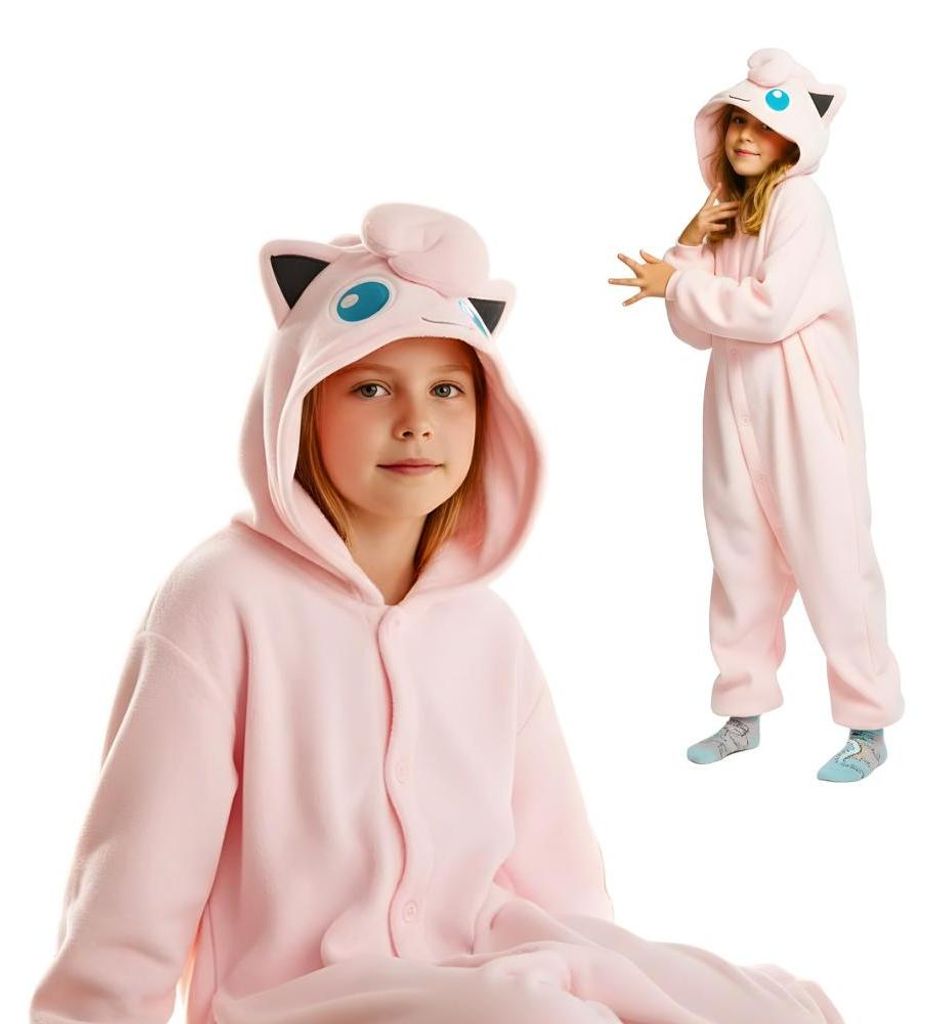 Onesie Kigurumi Pyžamo Pokemon Jigglypuff Prevlek Kostým Obrázok produktu 