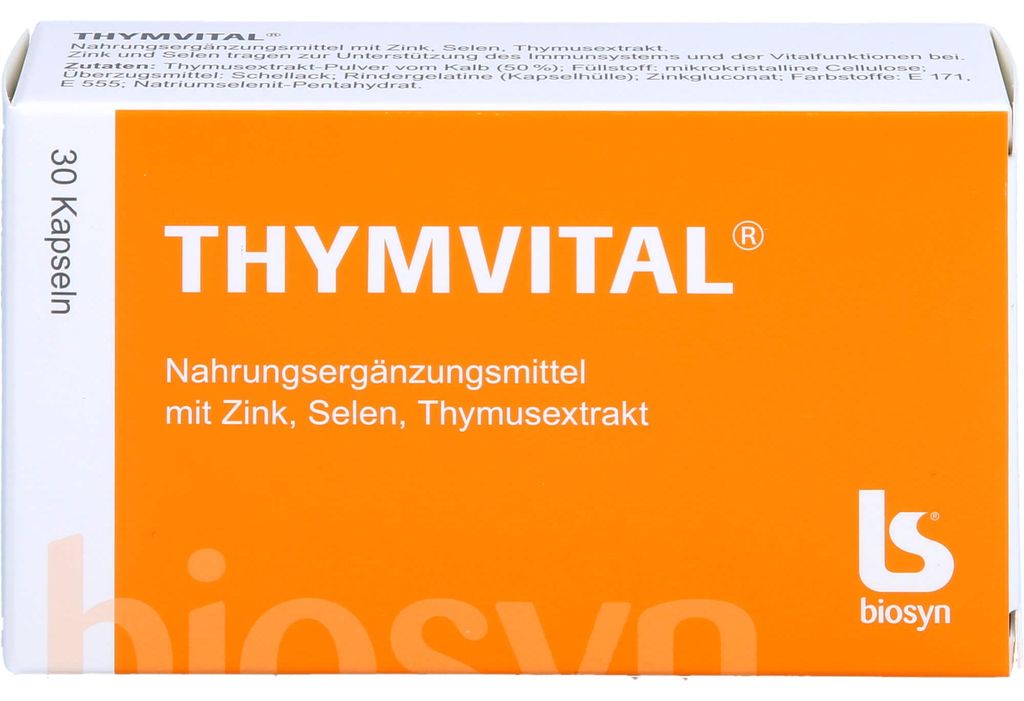 THYMVITAL Kapseln mit Thymusextrakt, Selen und Zink, 30 St. Kapseln
