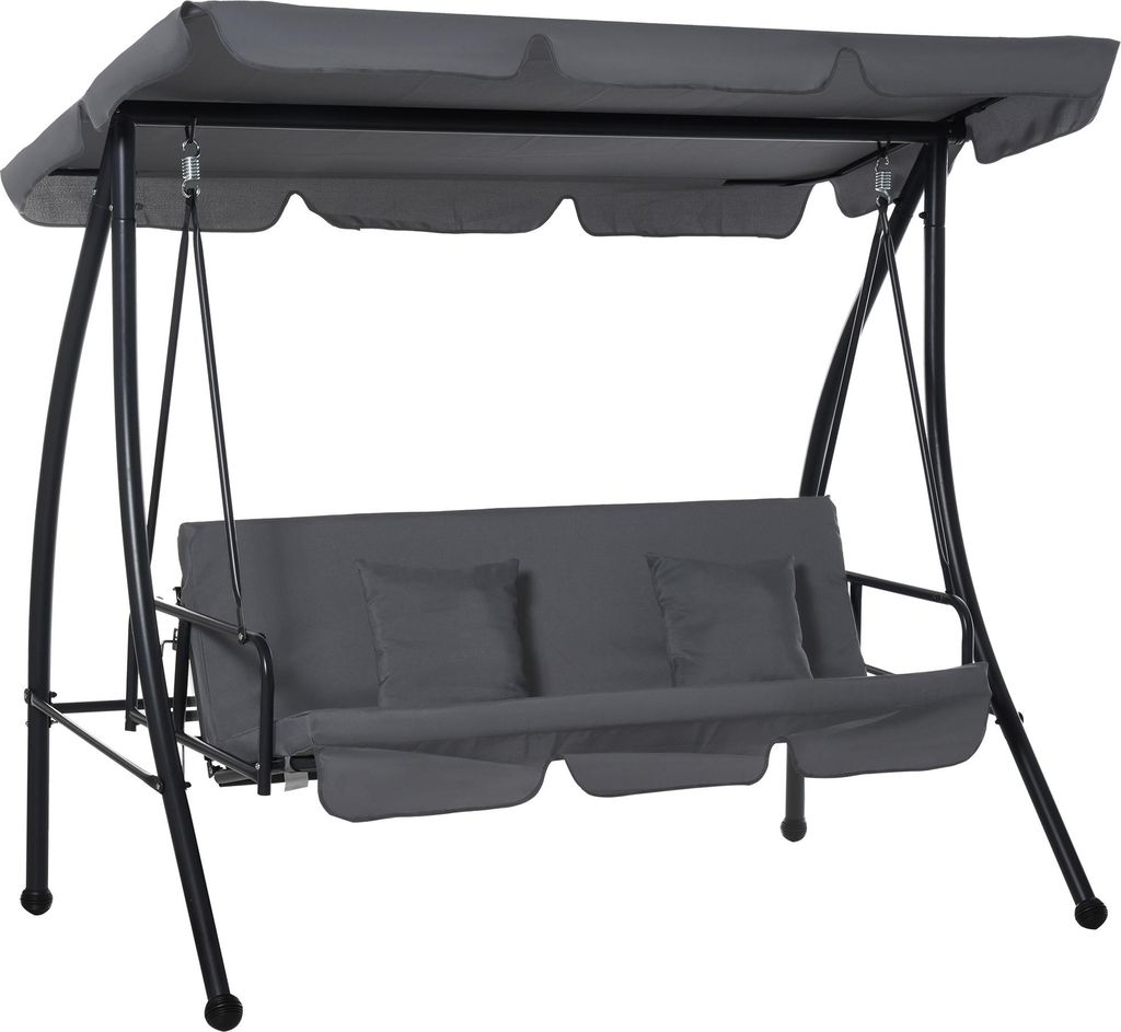 Outsunny Balancelle de Jardin Convertible 3 Places Grand Image du produit 