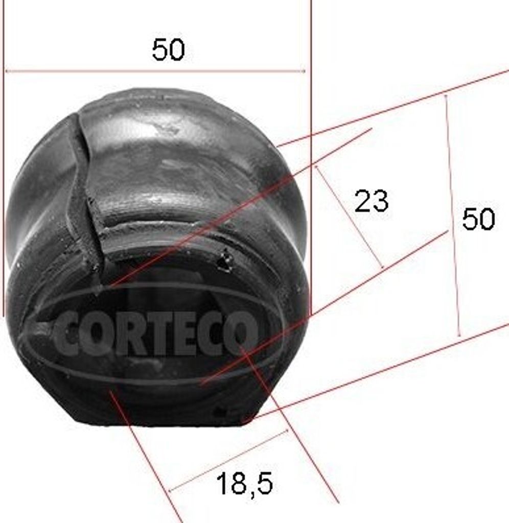 CORTECO 49371890 Lagerung Stabilisator Stabigummi Vorne passend für PEUGEOT 307 SW (3H) 307 (3A/C) 308 SW I (4E, 4H) 308 I Schrägheck (4A, 4C) 30...