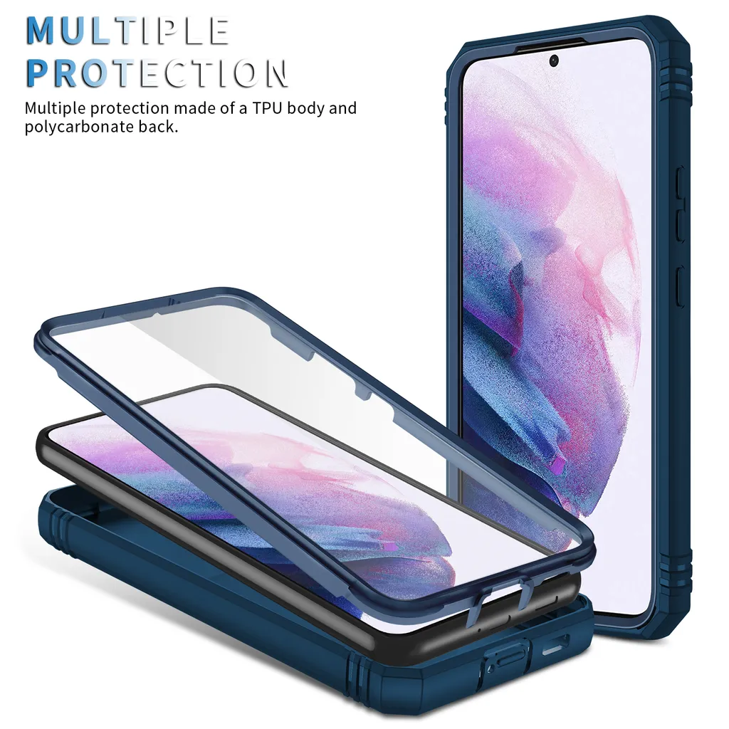 Custodia Samsung S23 Blu: Protezione Fotocamera e Porta Carte Robusta - 3