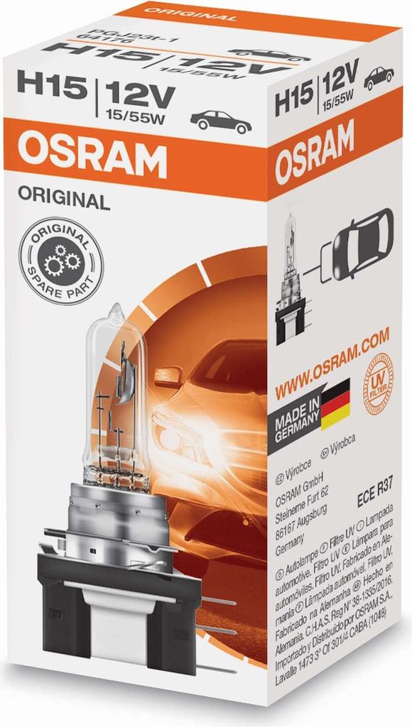 OSRAM ORIGINAL LINE H15 PGJ23t-1 12 V/55-15 W (confezione Immagine del prodotto 