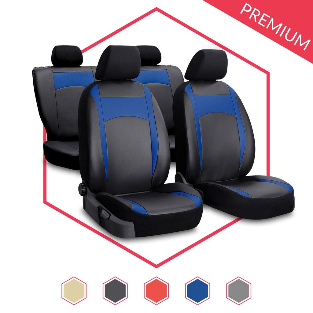 Für VW Tiguan Schonbezüge Sitzbezug Sitzbezüge Schwarz Blau Vorne 1+1