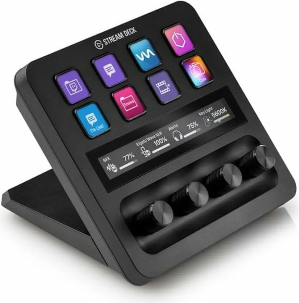 Elgato Stream Deck+ Console avec 8 Touches LCD et 4 Boutons Rotatifs