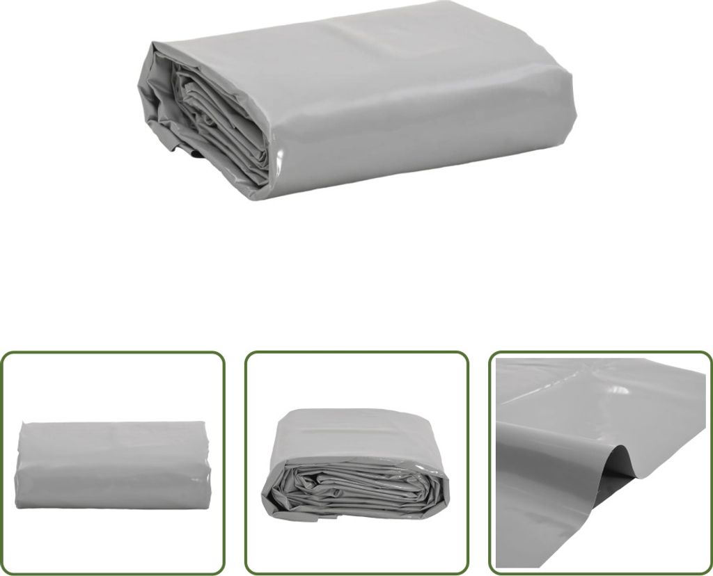 The Living Store Abdeckplane Grau 3x5 m 650 g/m²