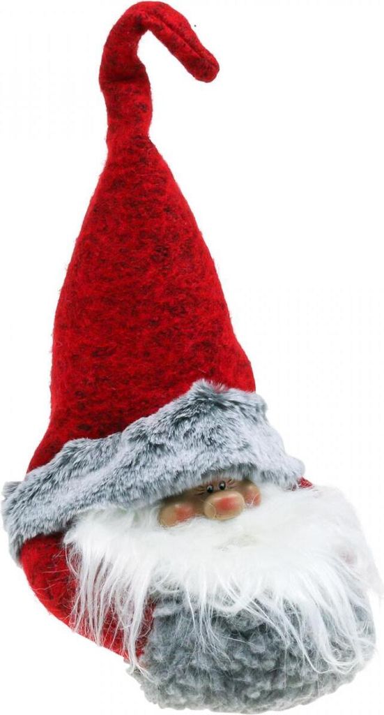 Türstopper Weihnachtsmann Dekofigur Adventsdeko H35cm Weihnachtsdeko Türhalter Filz Kunstfell Rot Weiß