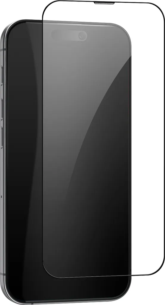 Avizar, pellicola protettiva per iPhone 16 9H durezza Full Glue 5D con applicatore, nero