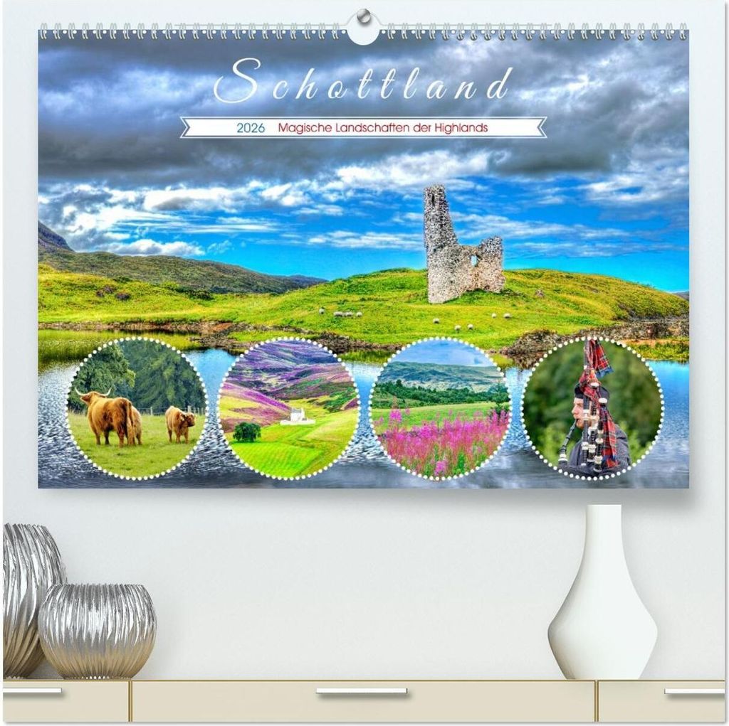 Schottland - Magische Landschaften der Highlands (hochwertiger Premium Wandkalender 2026 DIN A2 quer), Kunstdruck in Hochglanz
