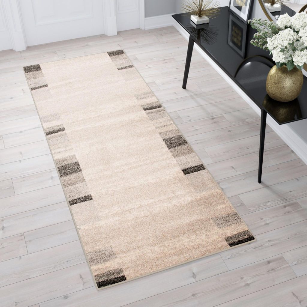 Tapiso Läufer SARI Modern Beige Wohnzimmer 120 x 290