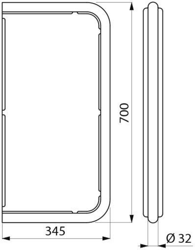 Delabie Urinal-Schamwand TU Edelstahl 1.4301 satiniert