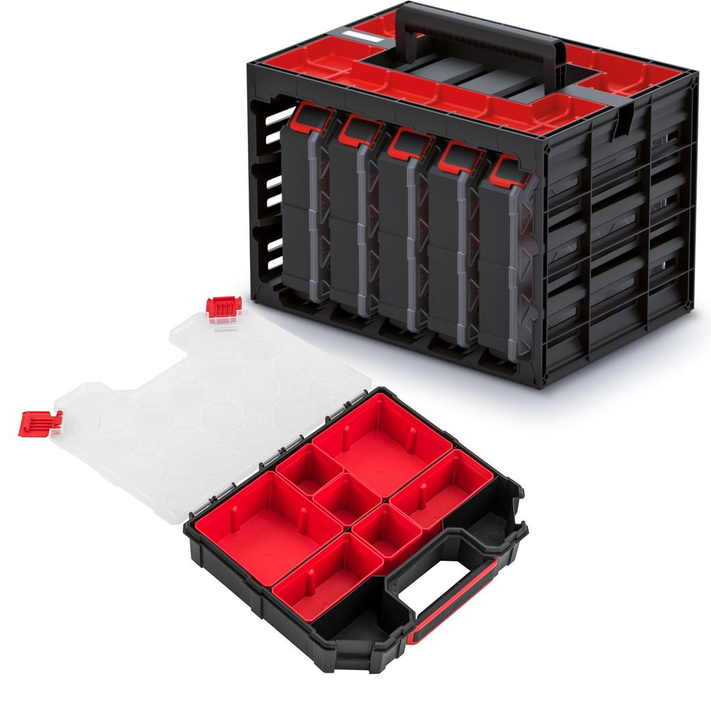 Organizer für Schrauben, Werkstatt container 29 x 41,5 x 29,5 cm Universal Koffer Werkzeugschrank Sortimentskasten Sortierkasten Sortierboxen Garage