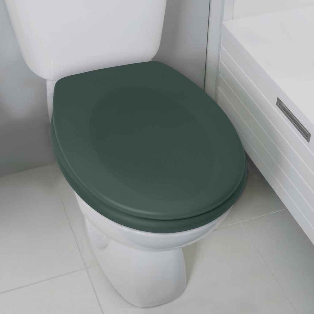 Spirella 10.21266, Verlängert, Harter Toilettensitz, Grün, Produktbild 