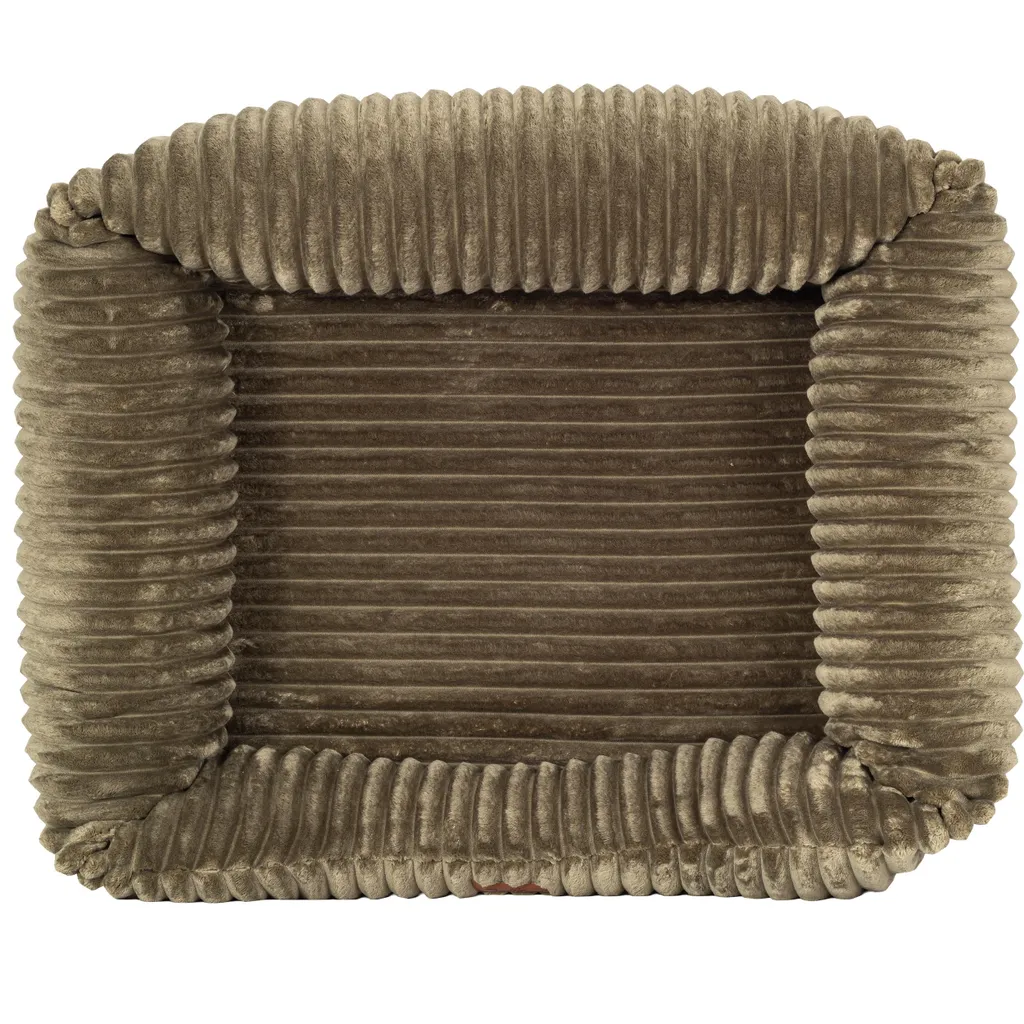 Cuccia Cani Boutique ZOO S 75x65 Verde Oliva | Look Scamosciato Lavabile - 3