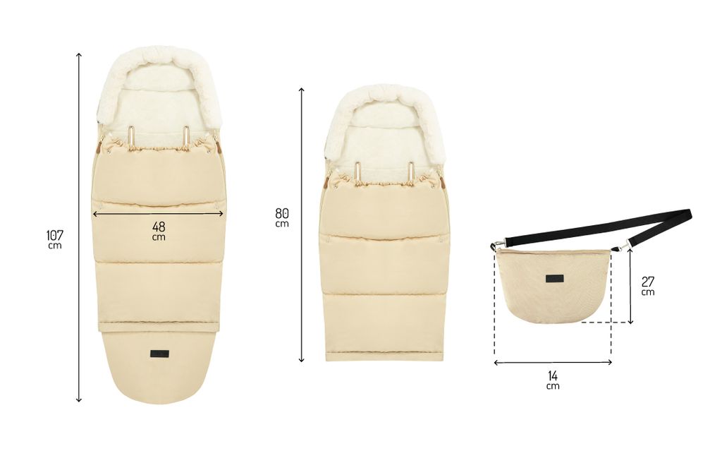 Momi footmuff 2 v 1 univerzální béžový AKCE00049 Obrázek produktu 8