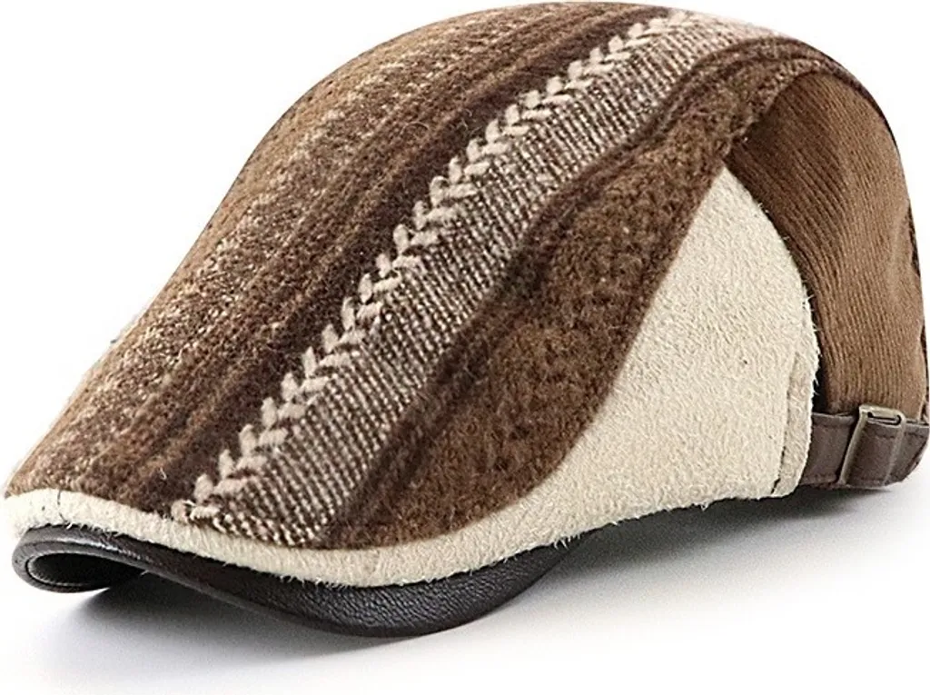 Berretto con visiera Elian Marrone KP26054 - Elegante Uomo Online