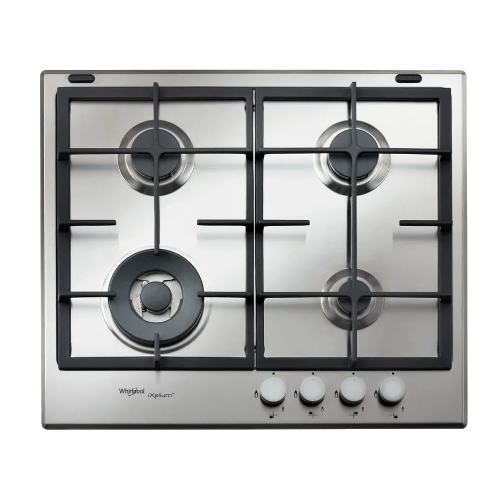 Table gaz Whirlpool GMR6422IXL inox 60cm : entretien facile iXelium