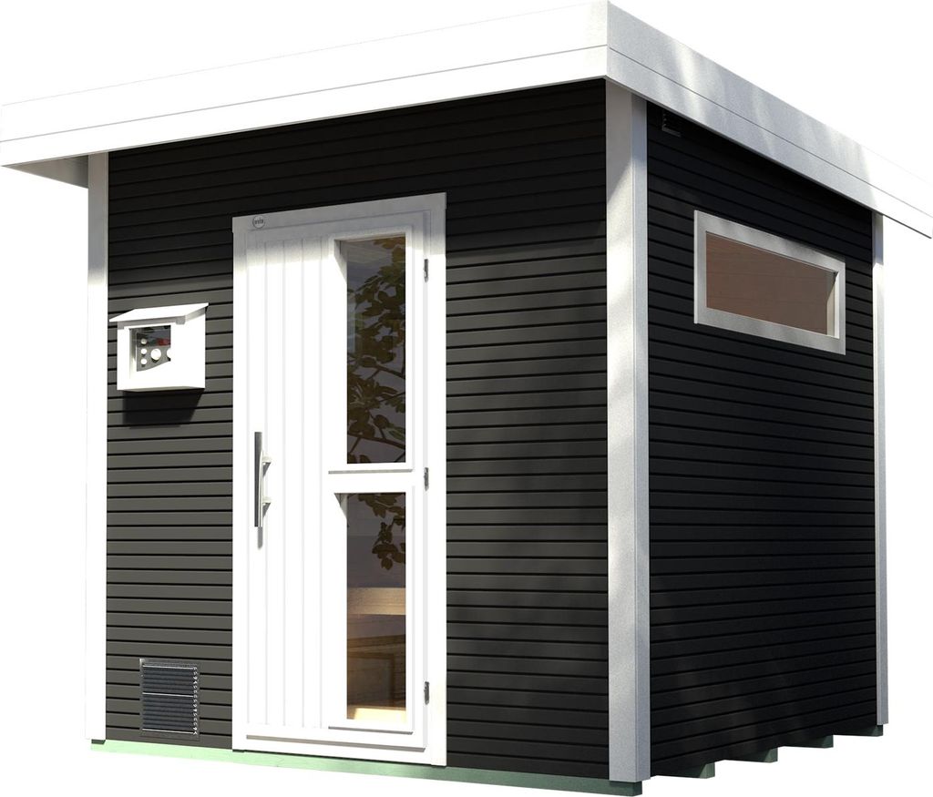 weka Saunahaus 45 mm KUOPIO, anthrazit, inkl. Technikpaket 1 x B x T x H x 263 x 298 x 0
