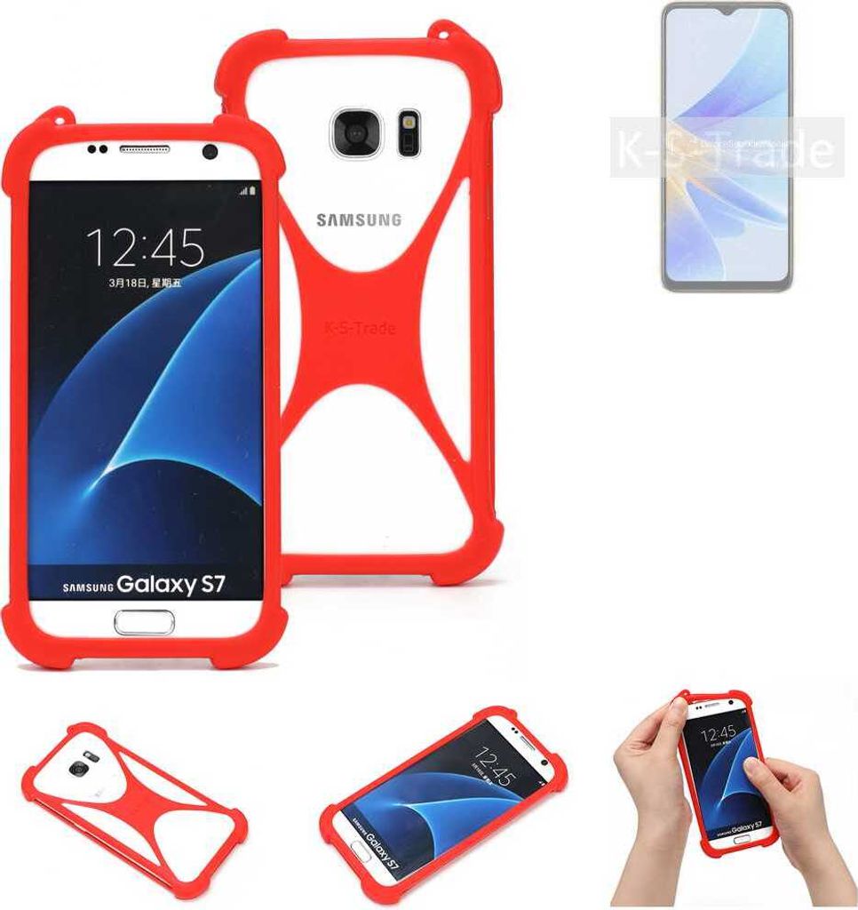 K-S-Trade Handy-Hülle kompatibel mit Oppo A17k Schutz-Hülle Bumper Silikon Schutz Hülle Cover Case Silikoncase Silikonbumper TPU Softcase