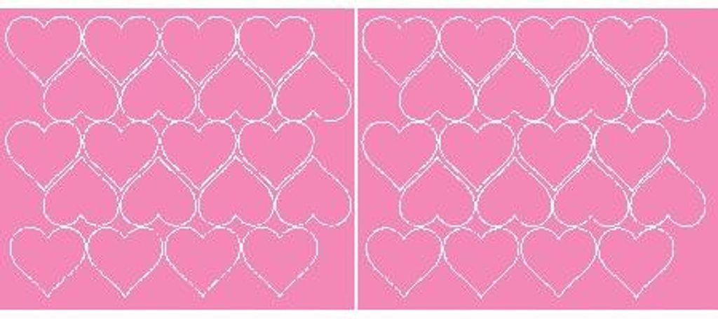 Valentinstag-Herzaufkleber, 5 cm, 40 Stück, Rosa, Matt