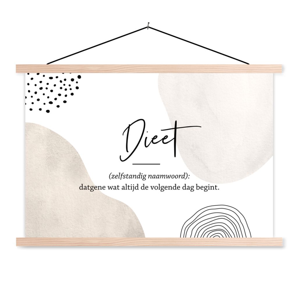 MuchoWow® Textilposter Sprichwörter - Zitate - Diät - Produktbild 