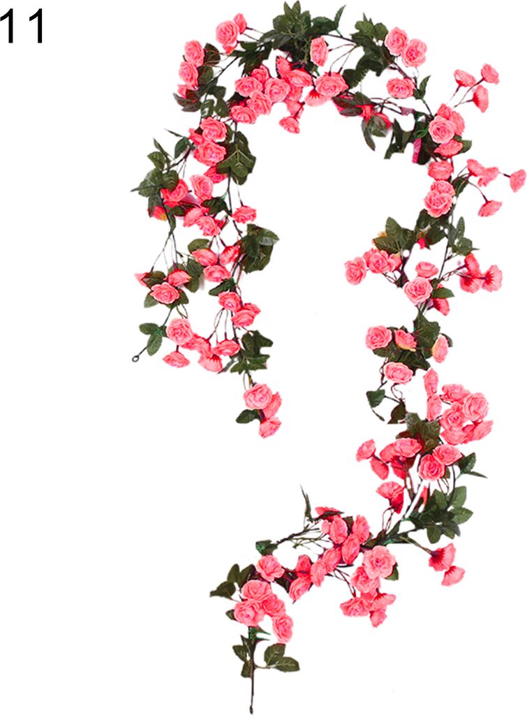 Simulation Blume auf auffällige realistisch aussehende Plastikkünstlinge künstliche Rosenblume Hängende Nachbildung für Garten-#11