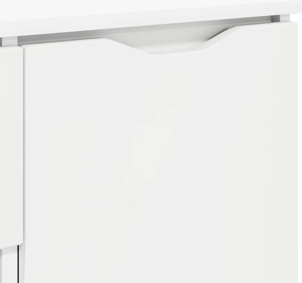 Buffet Blanc Gain de Place 100 cm : Solution de Rangement pour Petits Espaces - 10