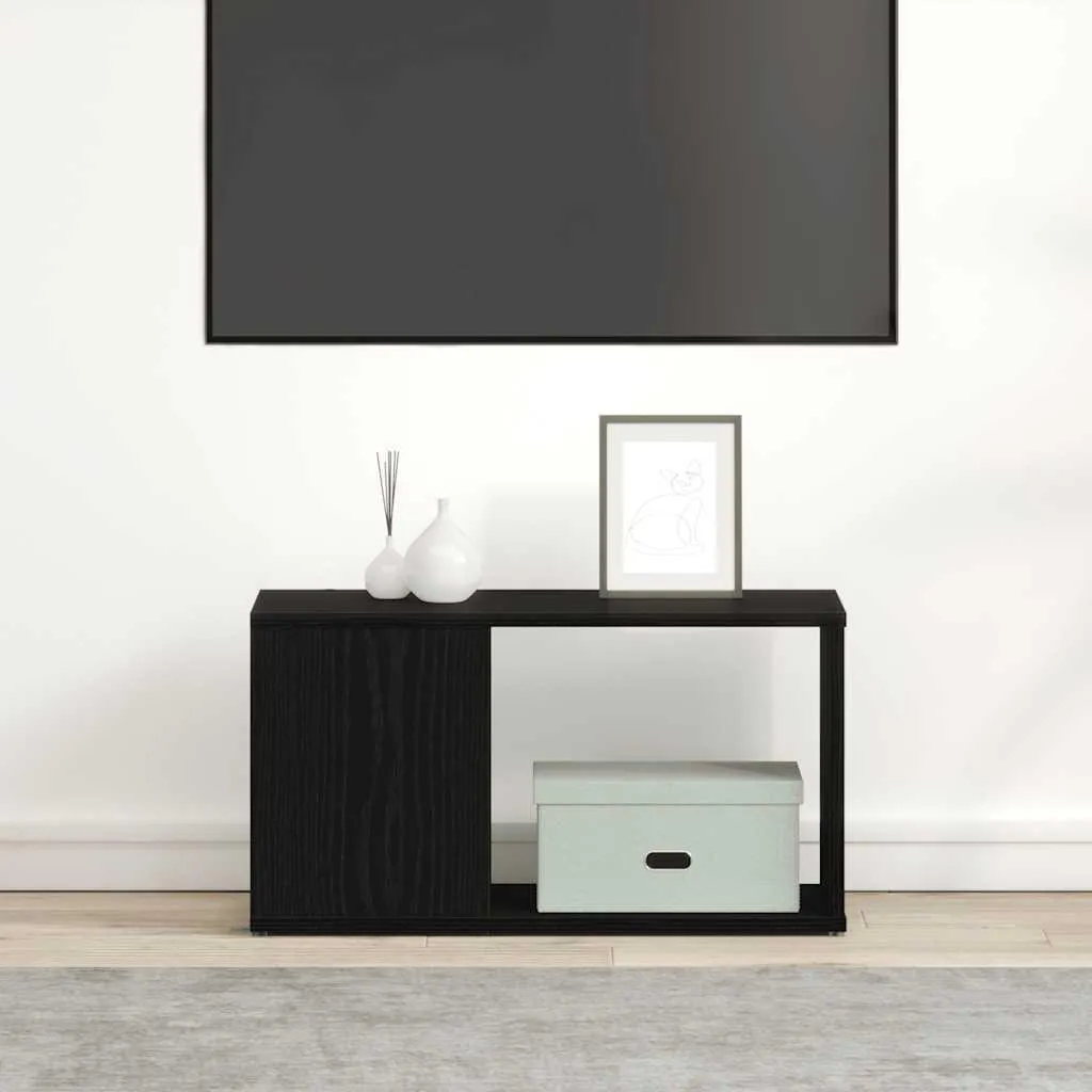 Mobile TV vidaXL 60x24x32 cm Rovere Nero: Stile Compatto per Piccoli Spazi