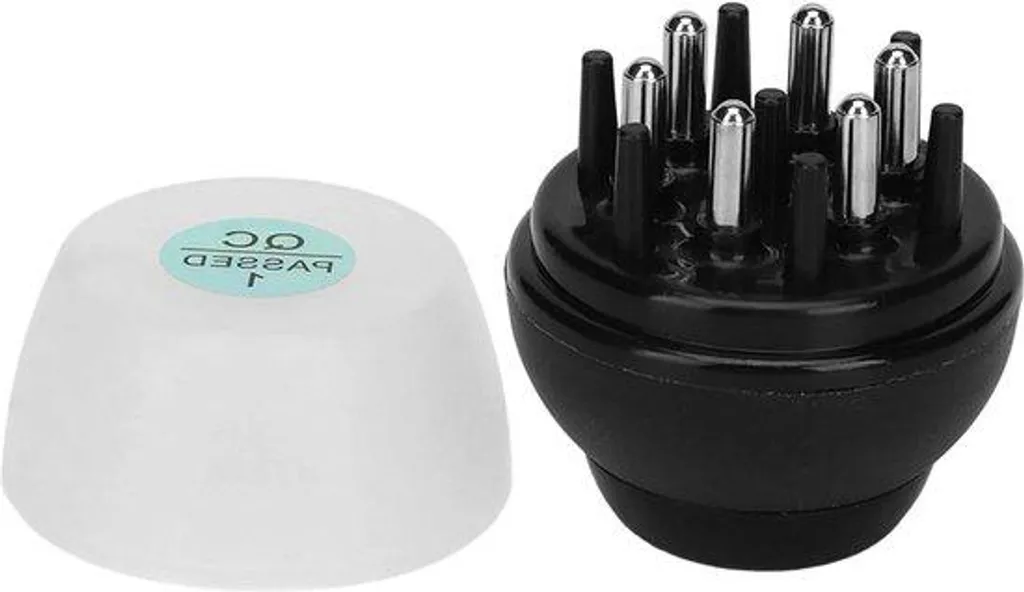 Soin cuir chevelu peigne massage 6 aiguilles bleu huile 1 ml précis