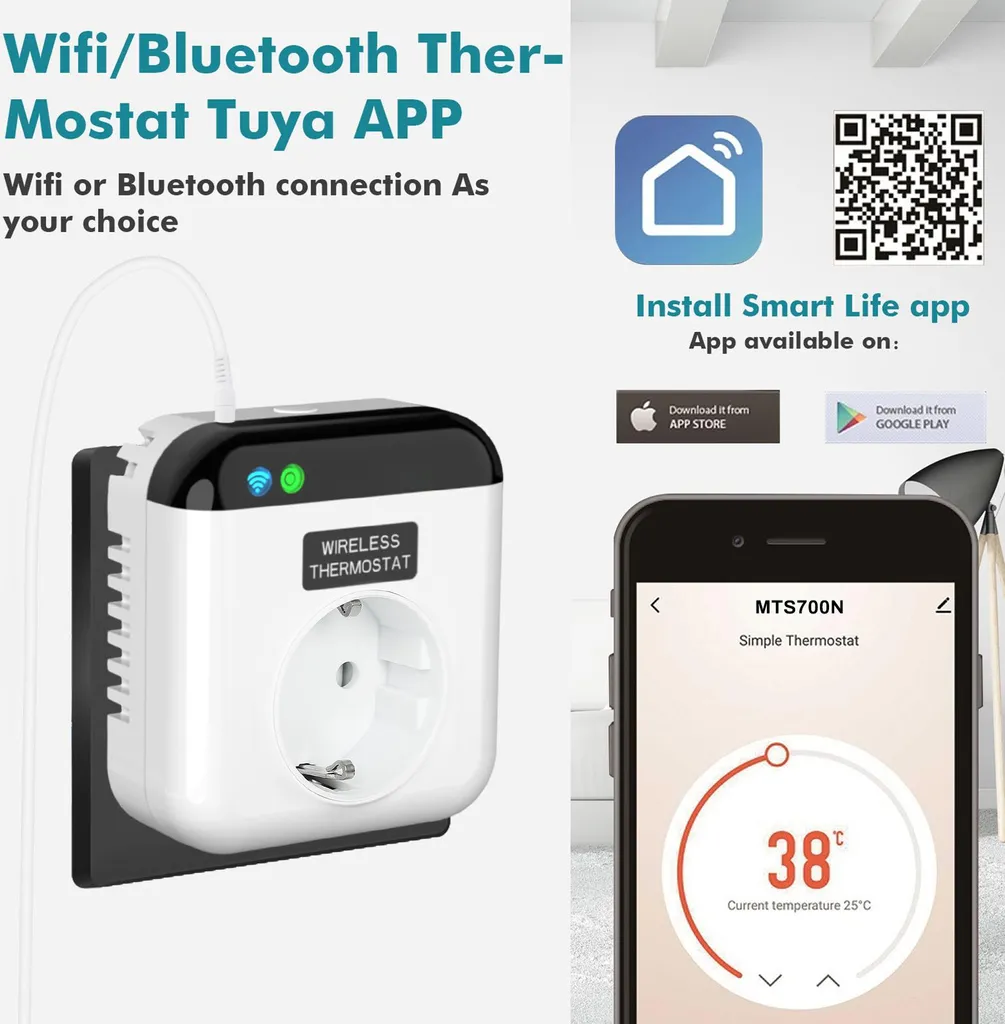 Prise intelligente avec thermostat programmable WiFi et commande vocale - 13