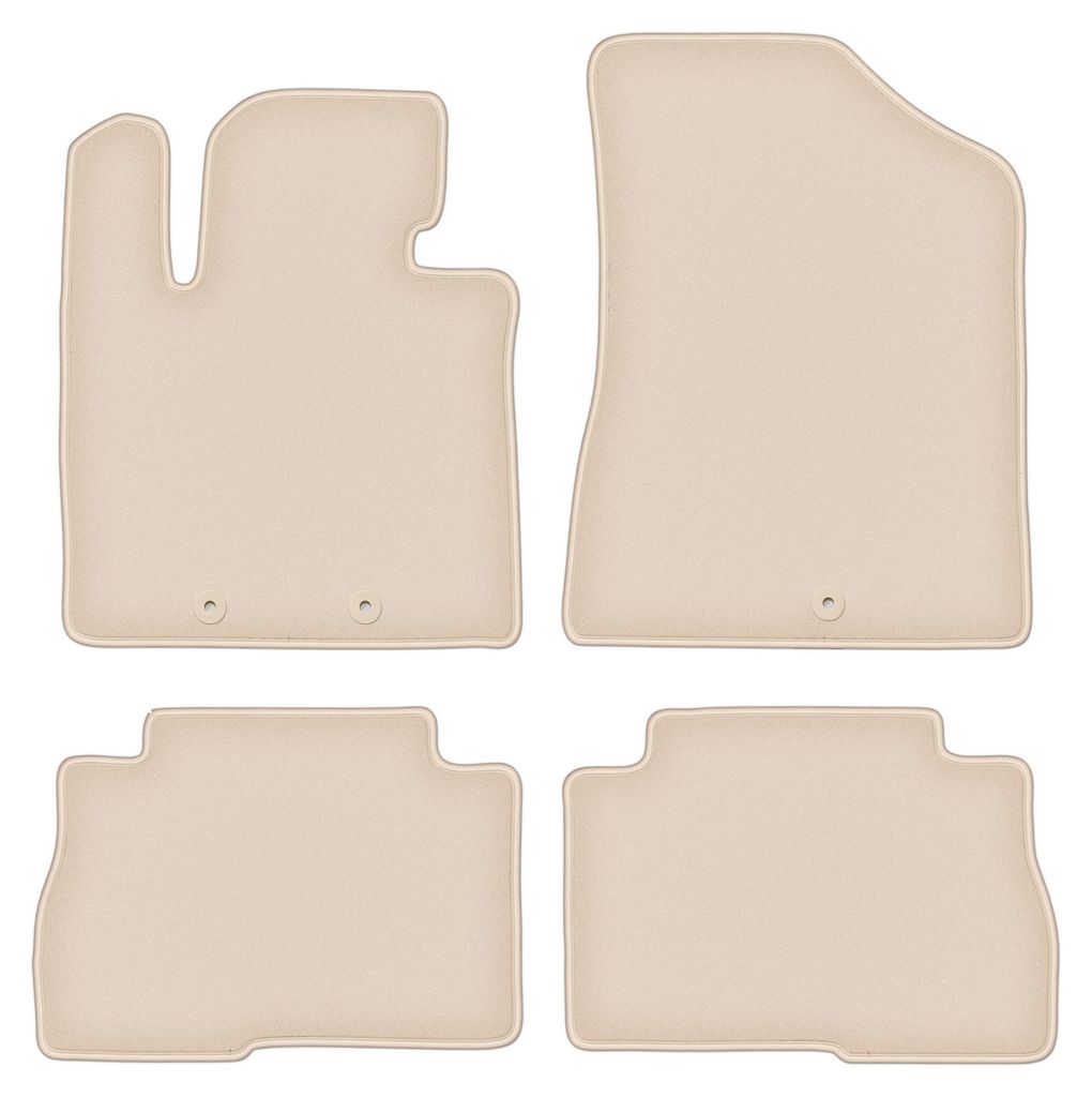 DURBAN Beige Velours-Fußmatten-Set für Kia Sorento II FL SUV (2012-2014)