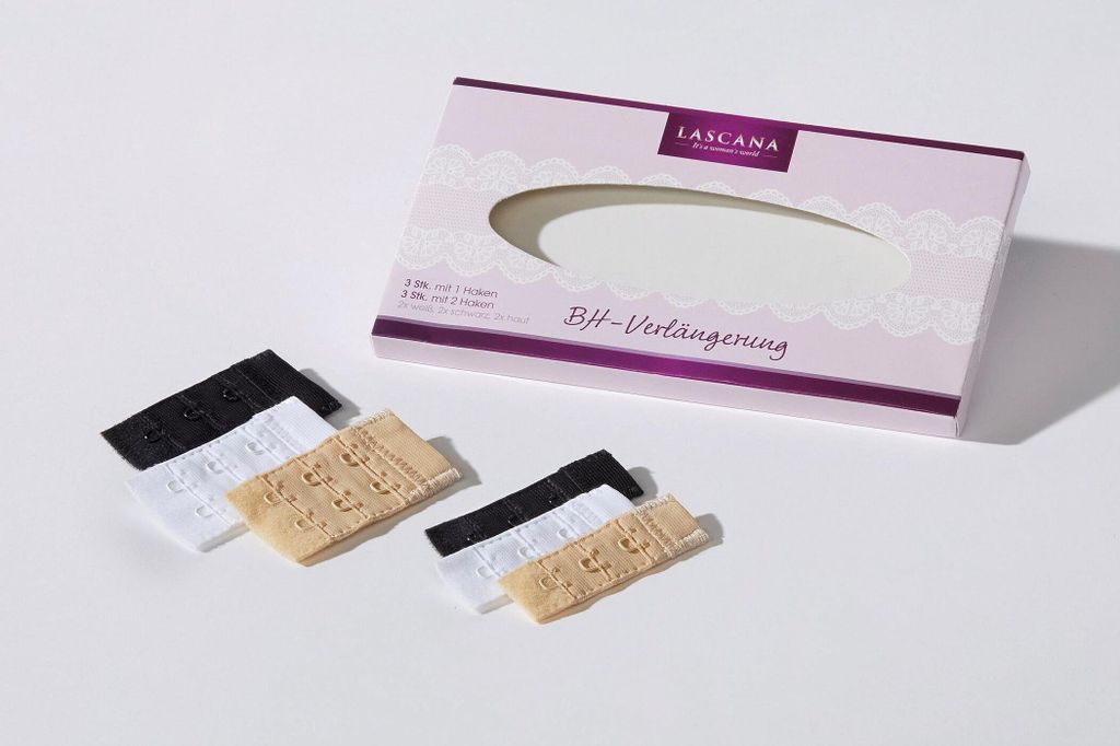 LASCANA BH-Verlängerung 6 er-Pack 1x caramel. 1x weiß, 1x Produktbild 