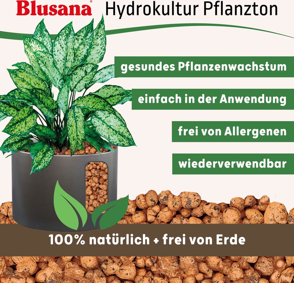 Blusana Blähton Hydrokultur & Drainage Tongranulat Produktbild 4