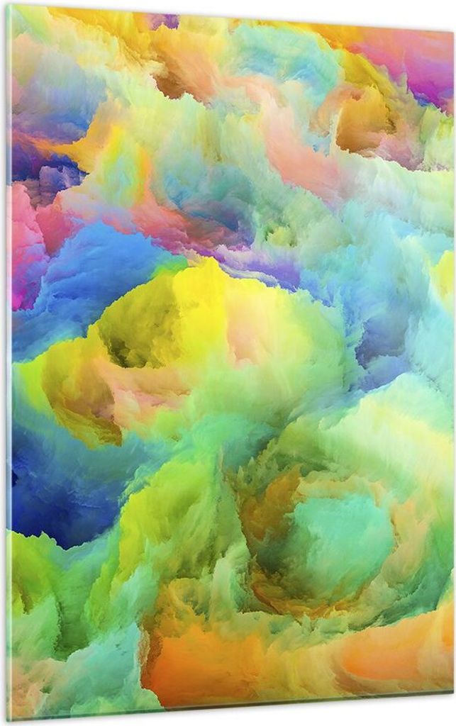 Bilder auf glas - Einteilig - Abstraktion modern - 50x70cm - Glasbilder - Wandbilder - Bilder - zum Aufhängen bereit - Wanddekoration aus Glas - G...