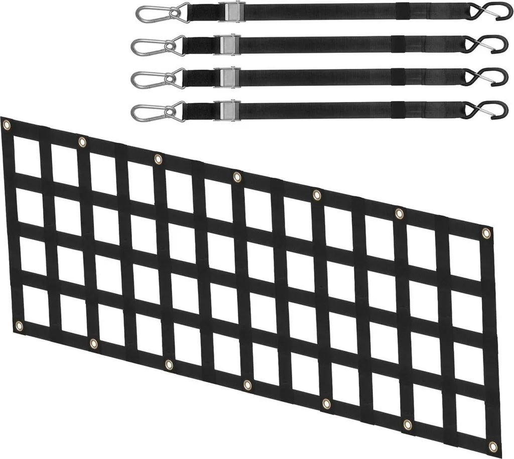 Filet pour hayon de benne 60 po x 18 po idéal transport objets longs