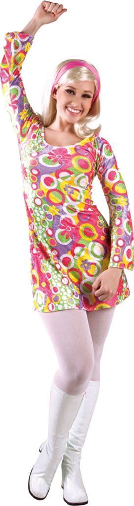 Kostüm Hippie Kleid Psycho Größe: 40-42