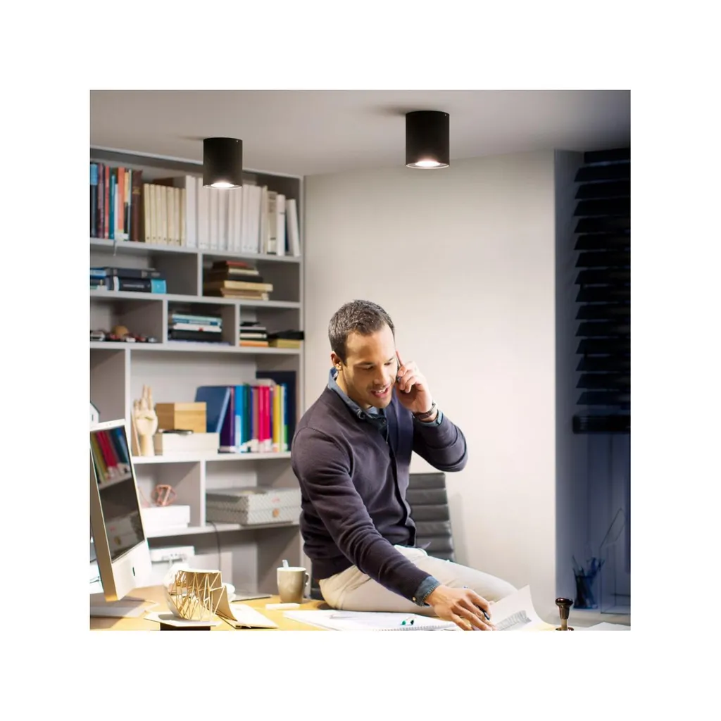 Philips Hue White Ambience Pillar Spot Noir avec Télécommande Dimmer