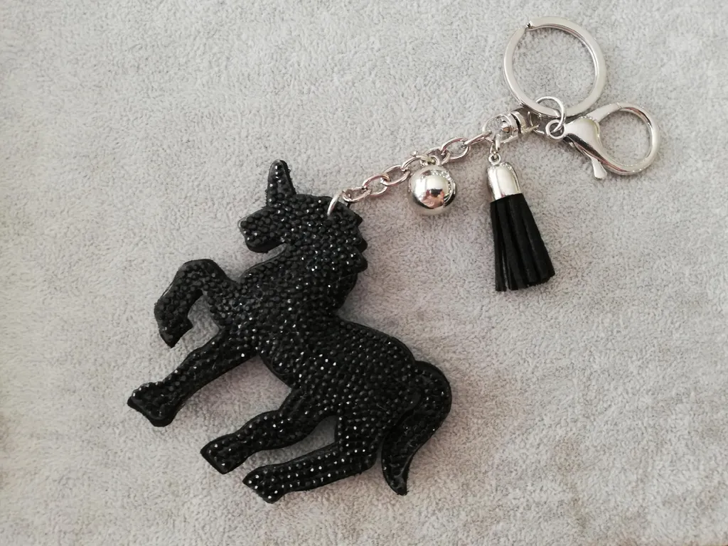 Accessoire Bijou de Sac Licorne Strass - Porte-clés Étincelant Femme
