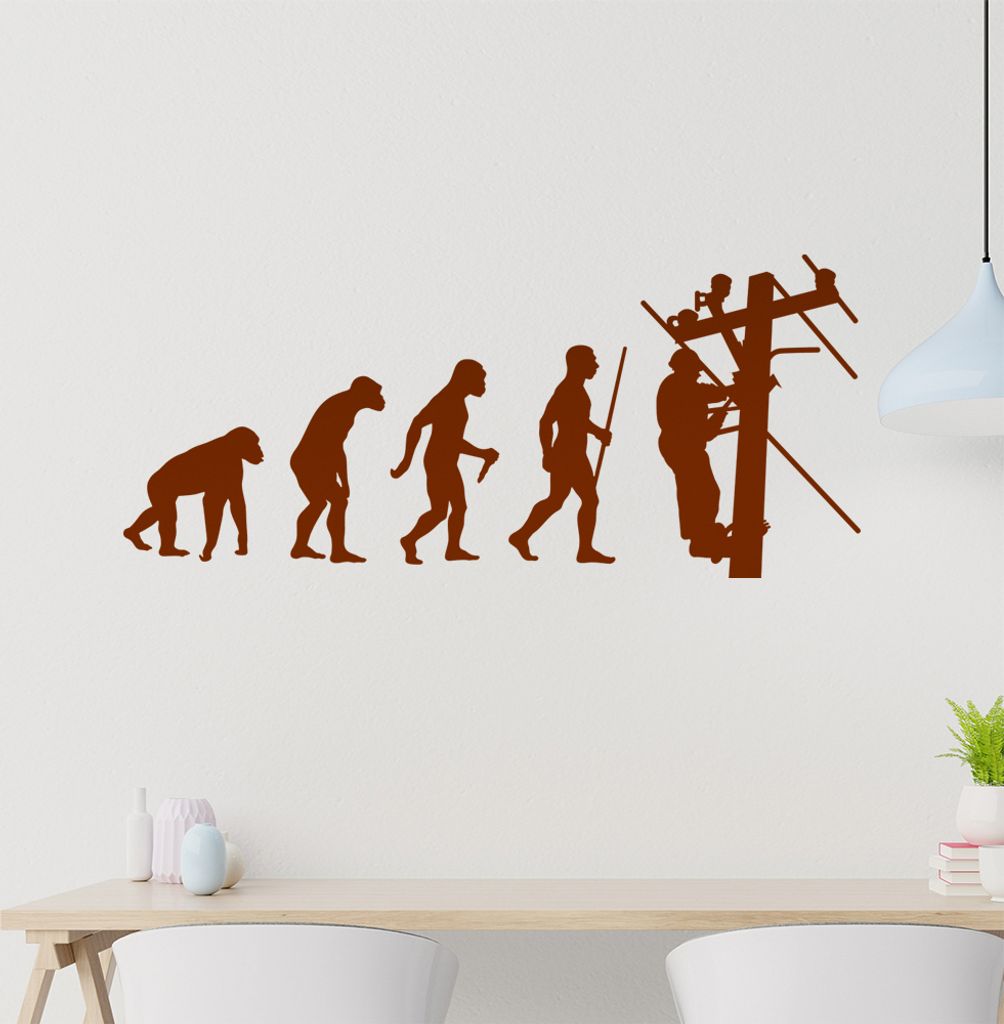 Kletterer Klettern Evolution Wandtattoo Wandaufkleber Wall Sticker - Dekoration, Küche, Wohnzimmer, Schlafzimmer, Badezimmer