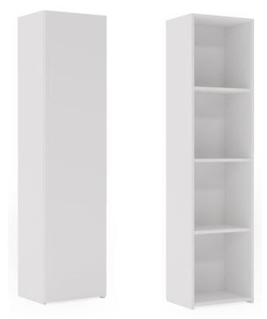 Scaffale LONI 160x40 cm – Mobile bianco con 4 ripiani e 1 Immagine del prodotto 